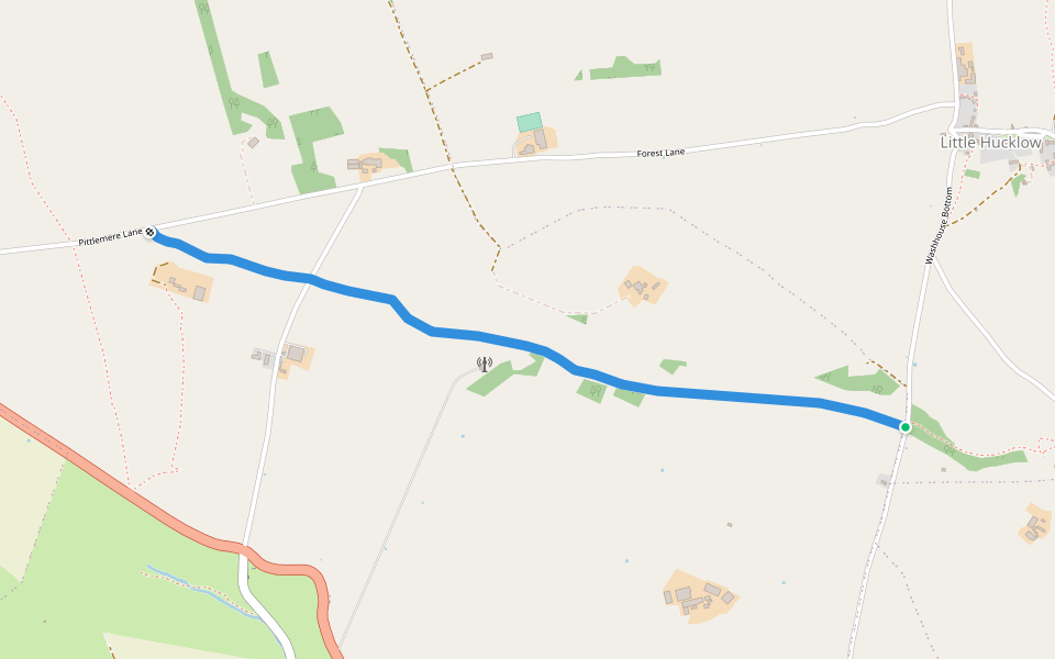 Tideslow Rake walking route map in Tideswell