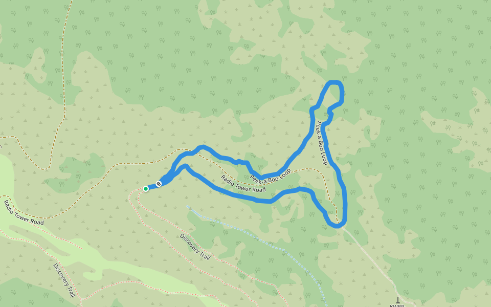 Peek-a-Boo Loop walking route map in Pismo Beach