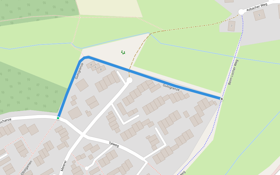 Gutsgrenze walking route map in Stein