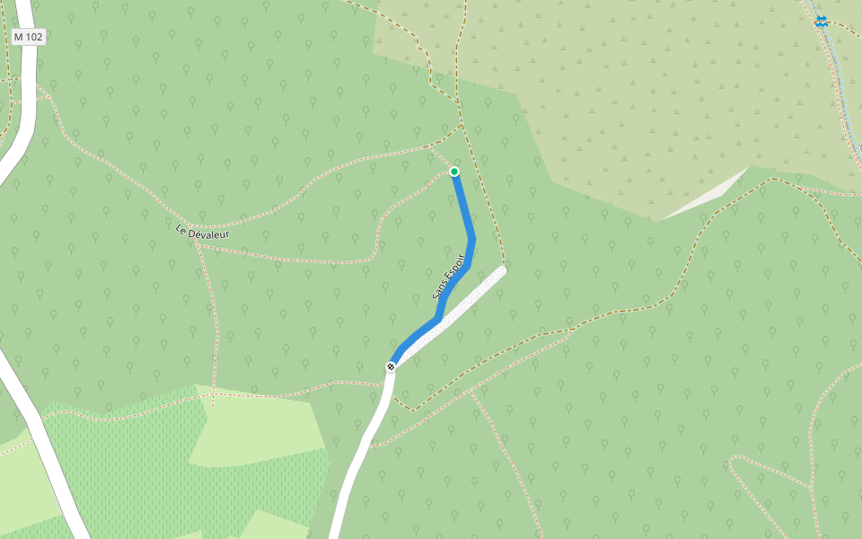 Sans Espoir walking route map in Murviel-lès-Montpellier