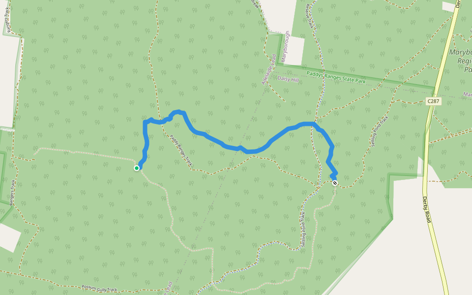 Paddys Range Walking track Northern Loop walking route map in Adelaide Lead