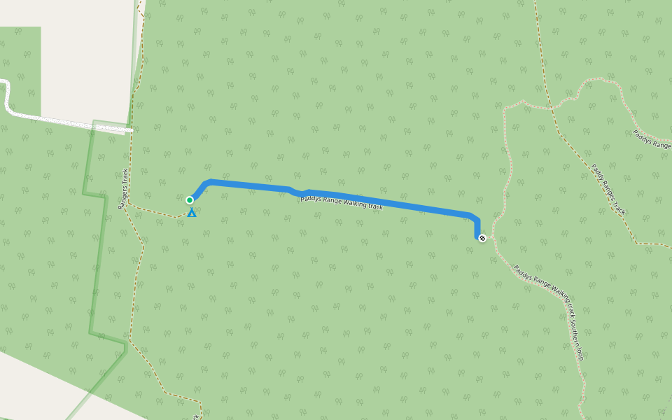 Paddys Range Walking track walking route map in Adelaide Lead
