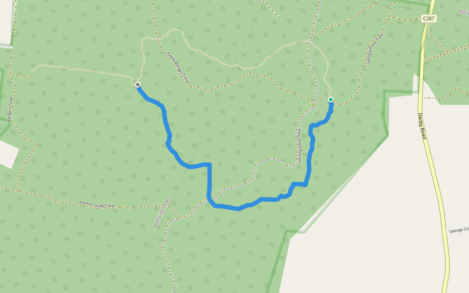 Paddys Range Walking track Southern loop walking route map in Daisy Hill