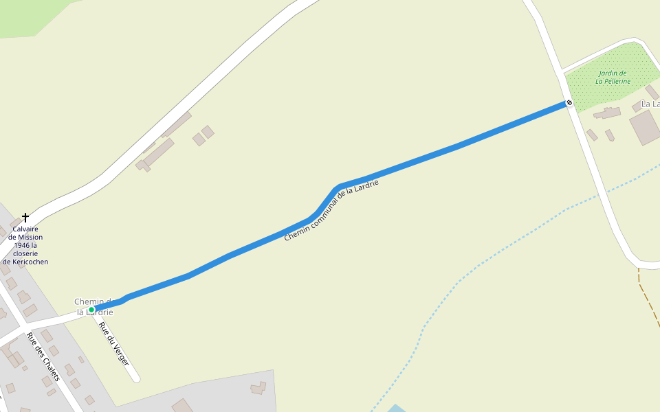 Chemin communal de la Lardrie walking route map in La Pellerine