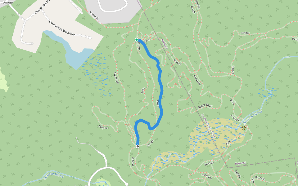 Disco walking route map in Sainte-Anne-des-Lacs