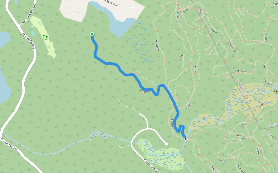Éclipse walking route map in Sainte-Anne-des-Lacs