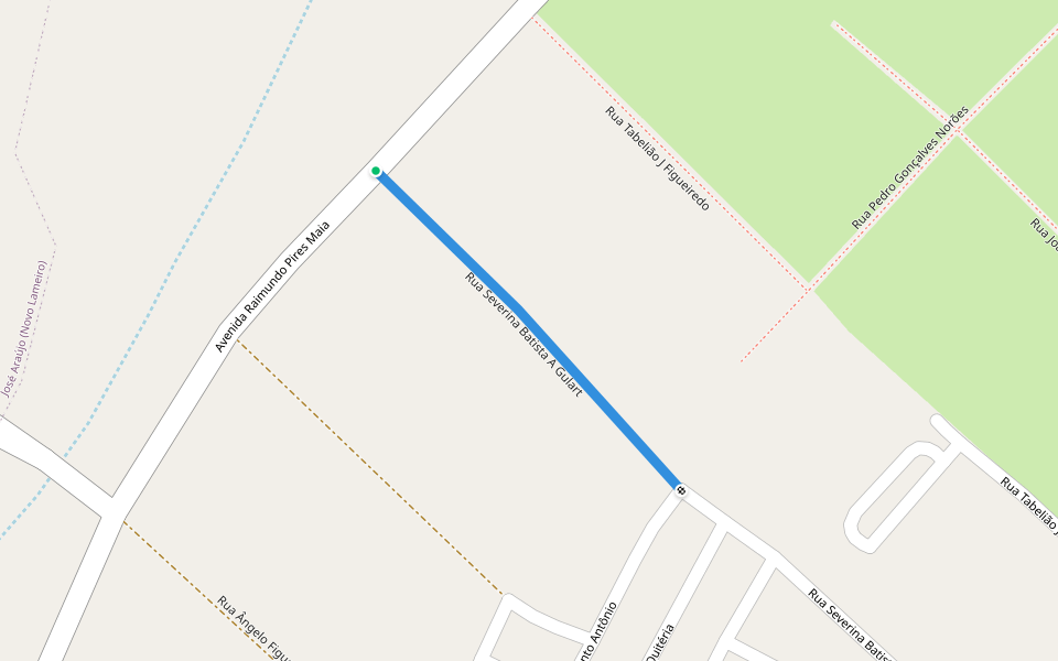 Rua Severina Batista A Gulart walking route map in Crato