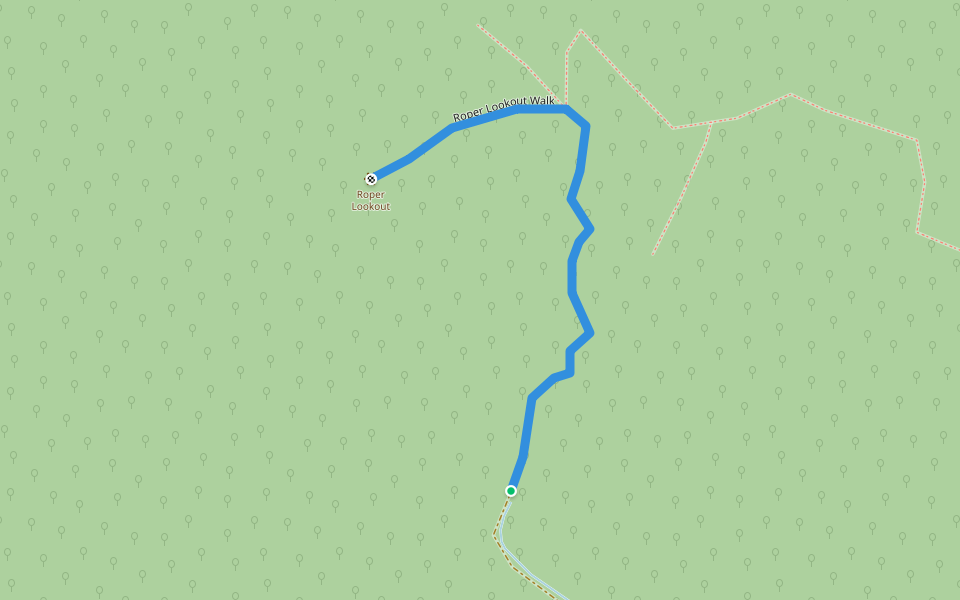 Roper Lookout Walk walking route map in Falls Creek