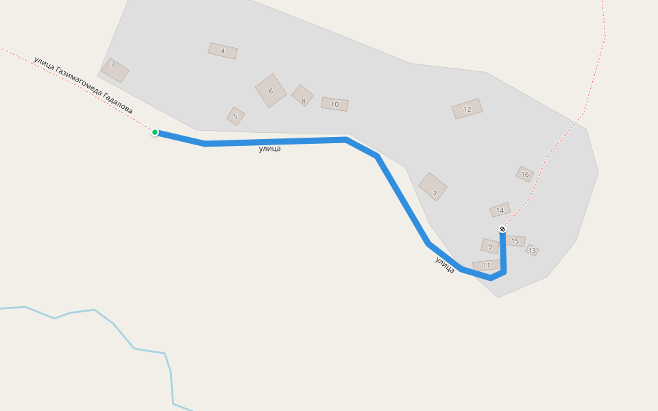 улица walking route map in Khini