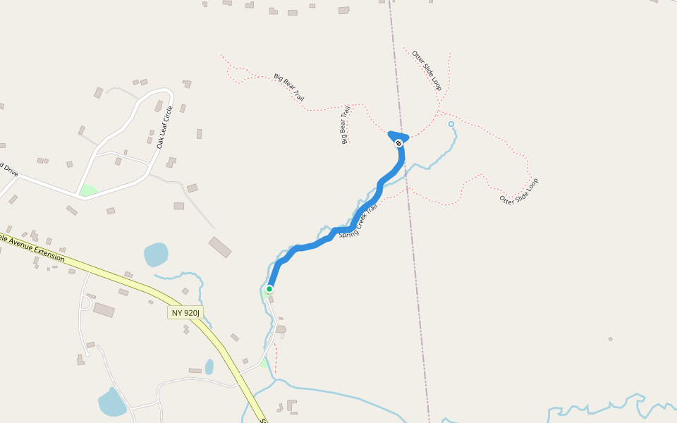 Spring Creek Trail walking route map in Gloversville