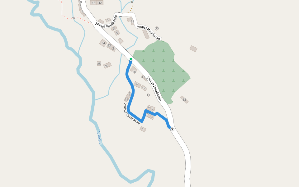 улица Инабатли walking route map in Nizhnyaya Gakvari