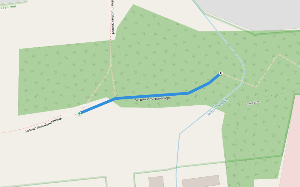 Sentier des marécages walking route map in Saint-Jean-sur-Richelieu