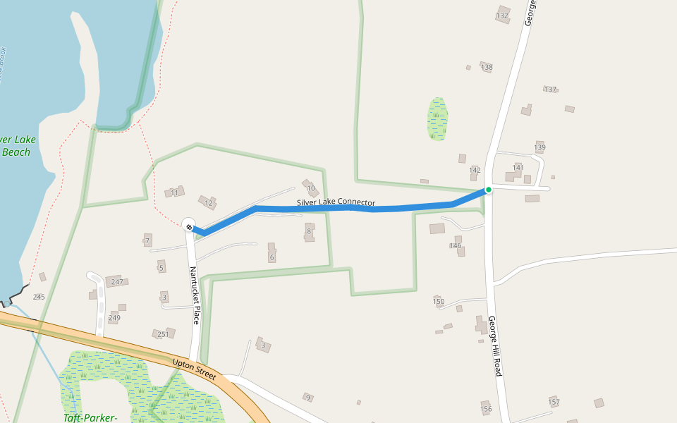 Silver Lake Connector walking route map in Grafton