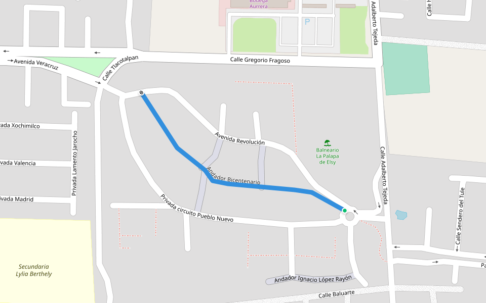 Andador Bicentenario walking route map in Hacienda Sotavento