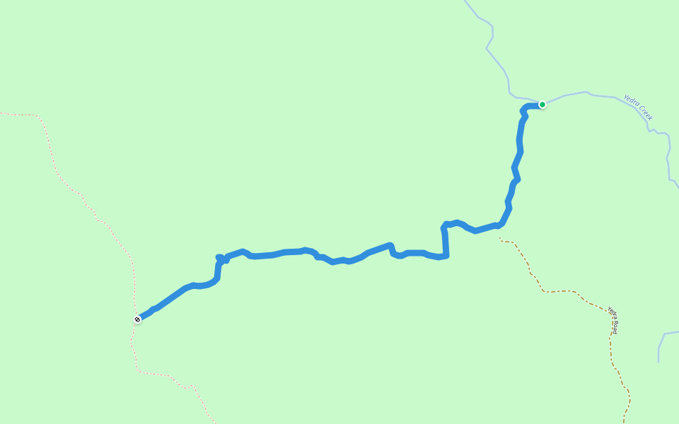 Yedra Trail walking route map in Redford