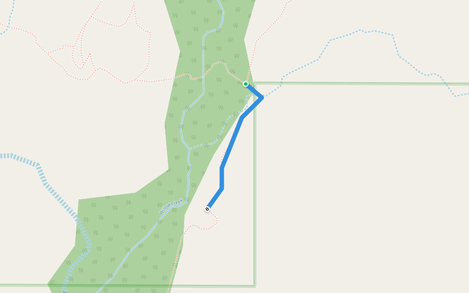 Kingston Wilderness walking route map in Tecopa