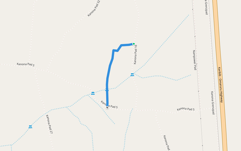 Kanona Fusspfad 16 walking route map in Norman