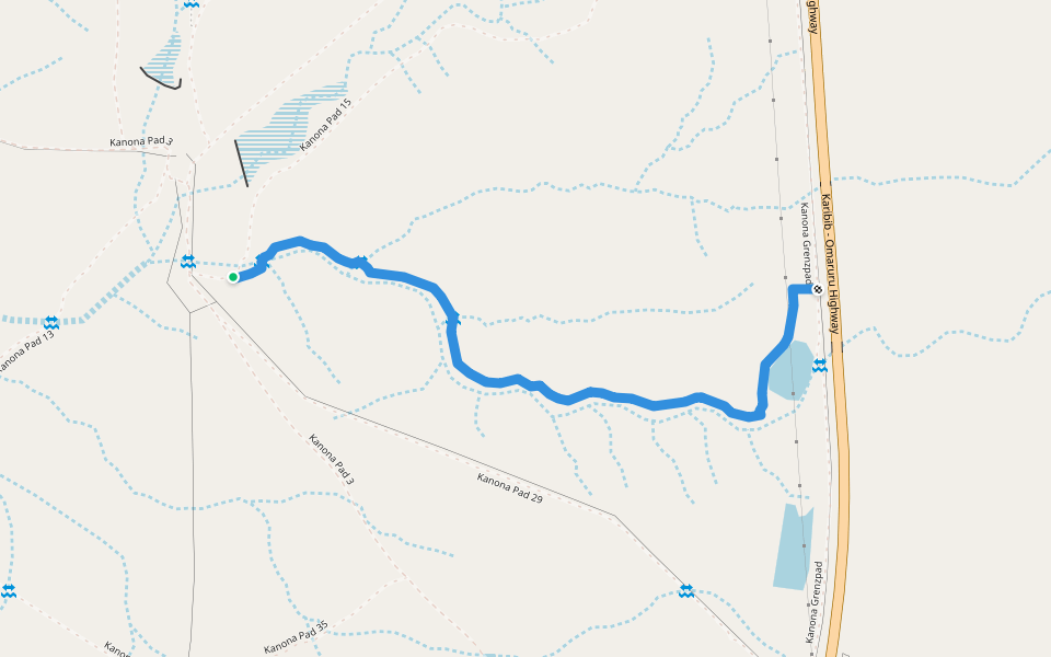 Kanona Fusspfad 1 walking route map in Norman