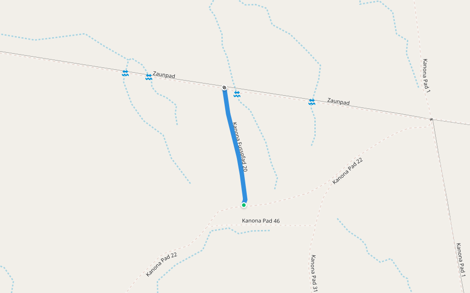 Kanona Fusspfad 20 walking route map in Norman