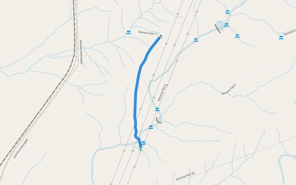 Kanona Fusspfad 9 walking route map in Arixa Ams