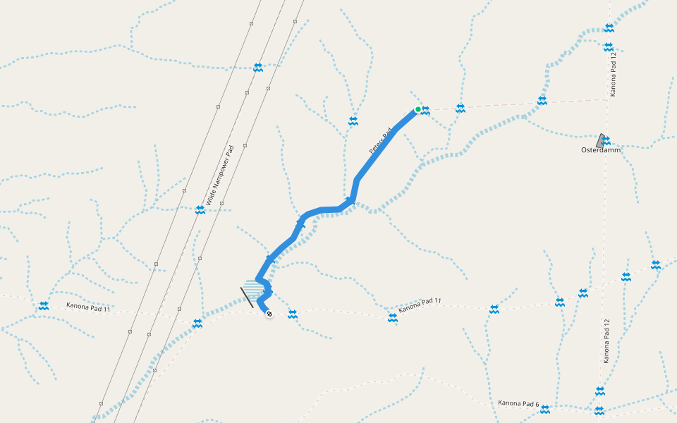Peters Pad walking route map in Norman