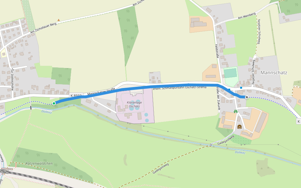 ehem. Schmalspurbahn Oschatz–Strehla walking route map in Oschatz