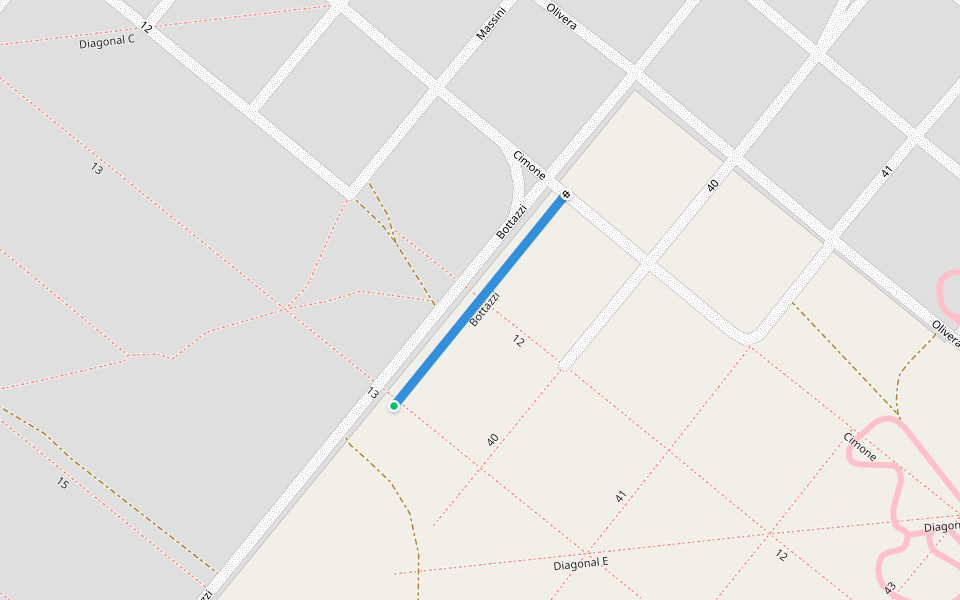 Bottazzi walking route map in Bahia San Blas