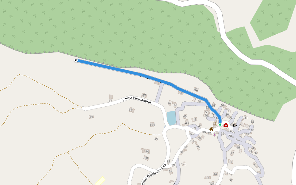 улица Ражбадинова walking route map in Kharachi