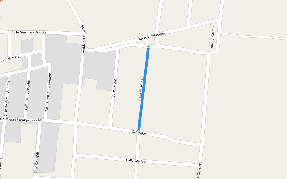 Calle del Nogal walking route map in Nadadores