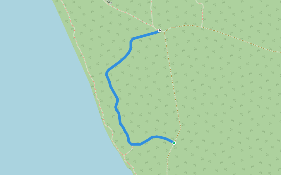 Red-Yellow Connector Trail walking route map in Hampton