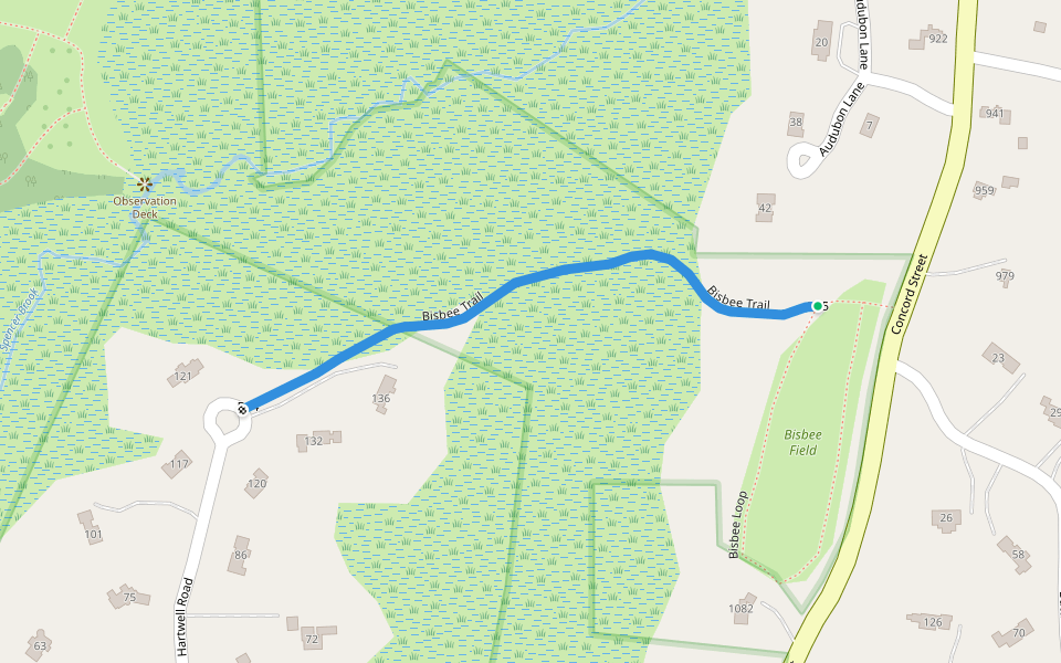 Bisbee Trail Walking and Running Carlisle, Massachusetts Pacer