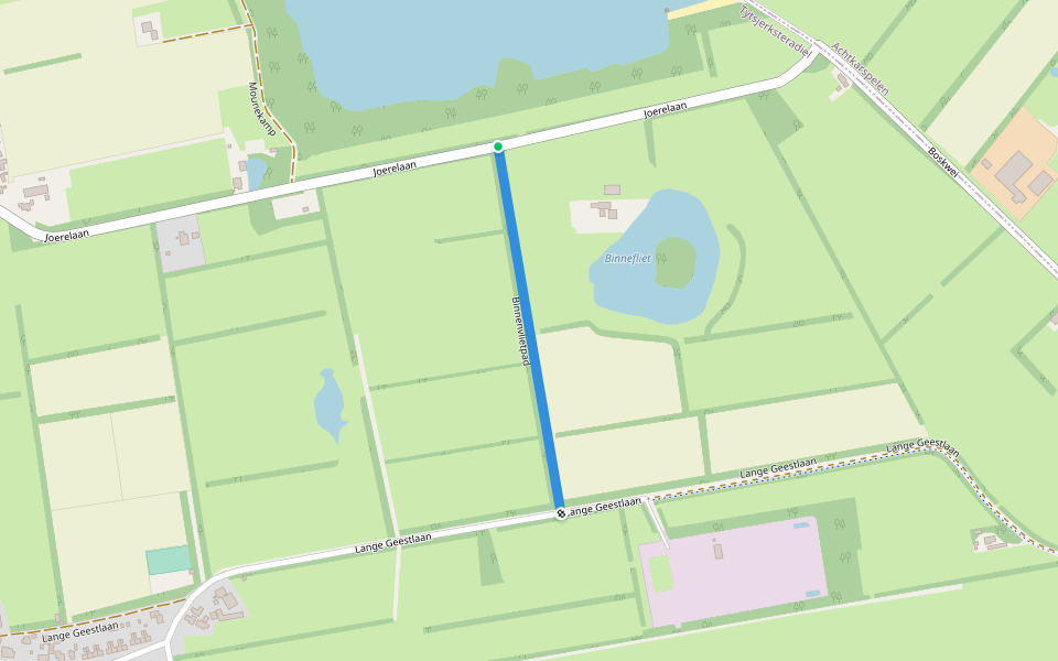 Binnenvlietpad walking route map in Eastermar
