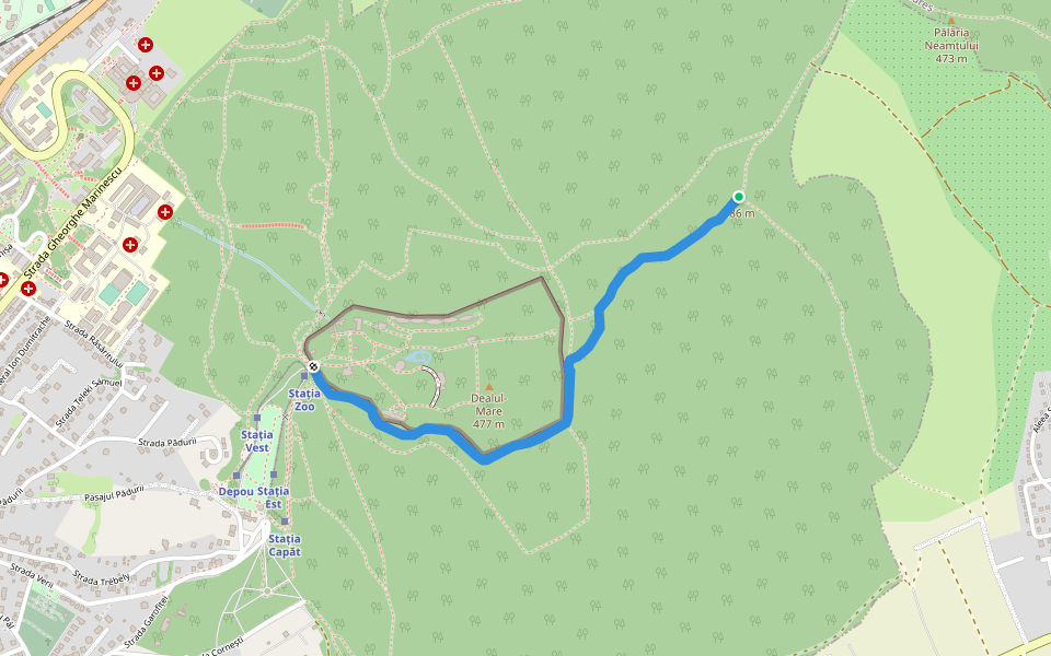 Drumul Sasului walking route map in Târgu Mureș