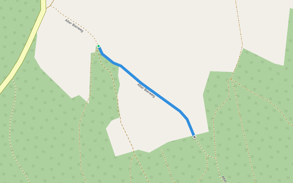 Alter Bierweg walking route map in Steinberg