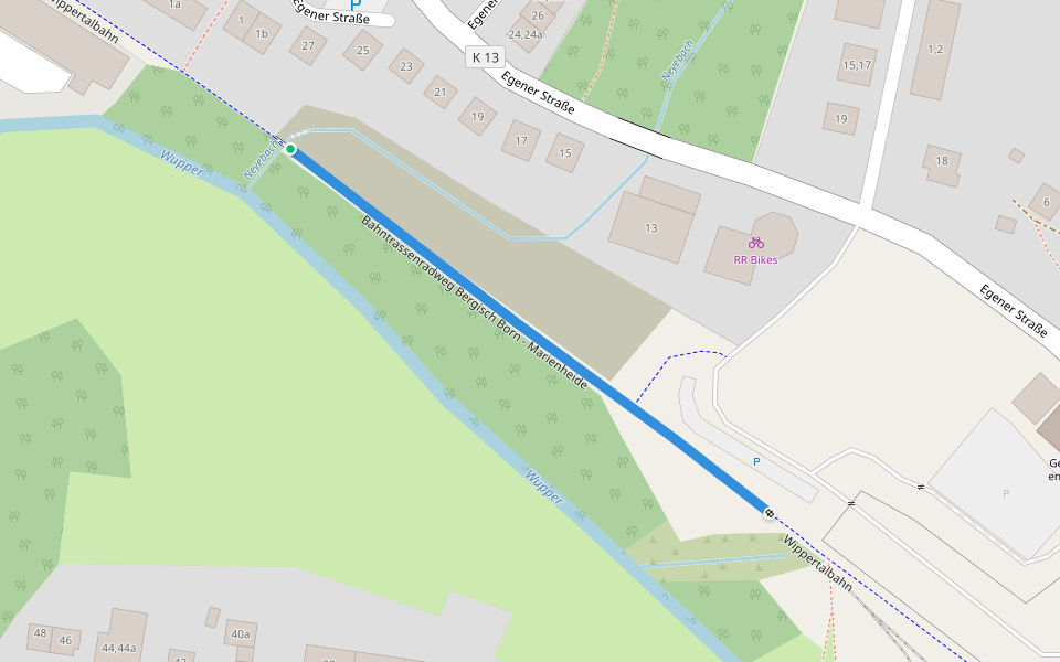 Bahntrassenradweg Bergisch Born - Marienheide walking route map in Wipperfürth