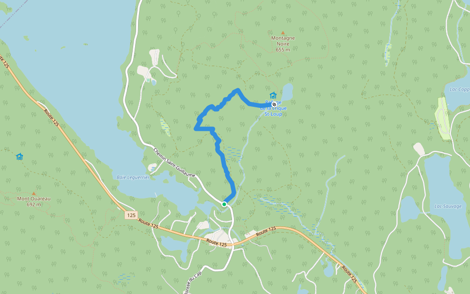 Sentier du Crique Saint-Loup walking route map in Notre-Dame-de-la-Merci