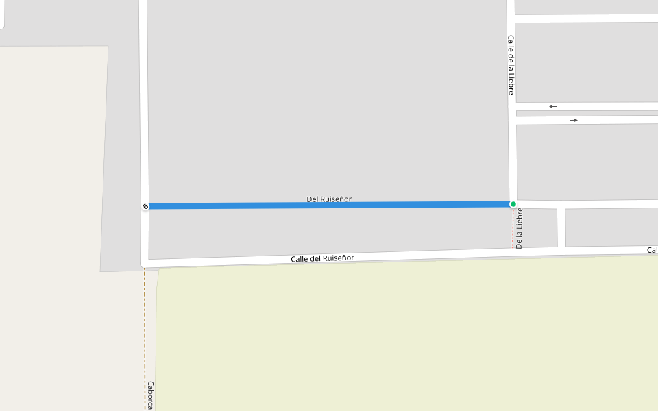 Del Ruiseñor walking route map in Huatabampo