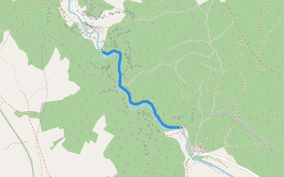 Desfiladero del Mataviejas (de Ura a Castroceniza) walking route map in Ura