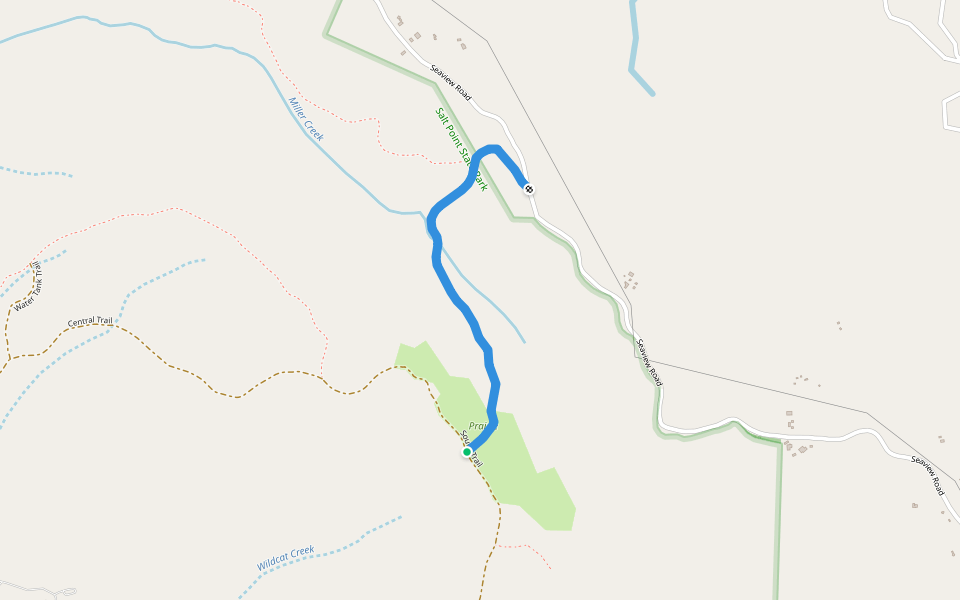Prarie Trail walking route map in Jenner