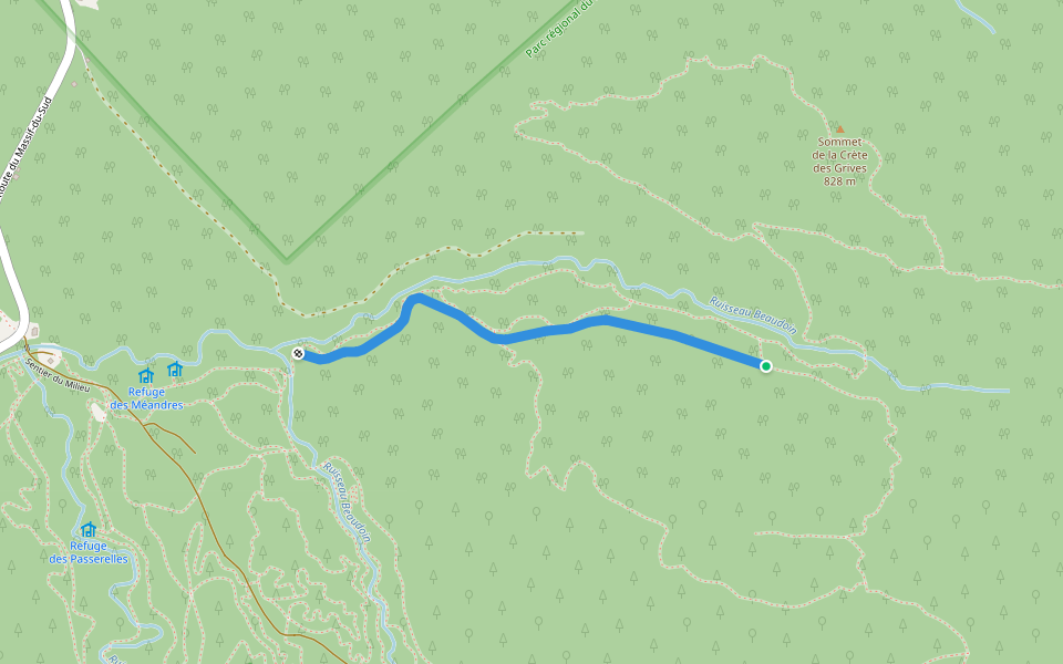 Ski de montagne - Retour walking route map in Saint-Philémon
