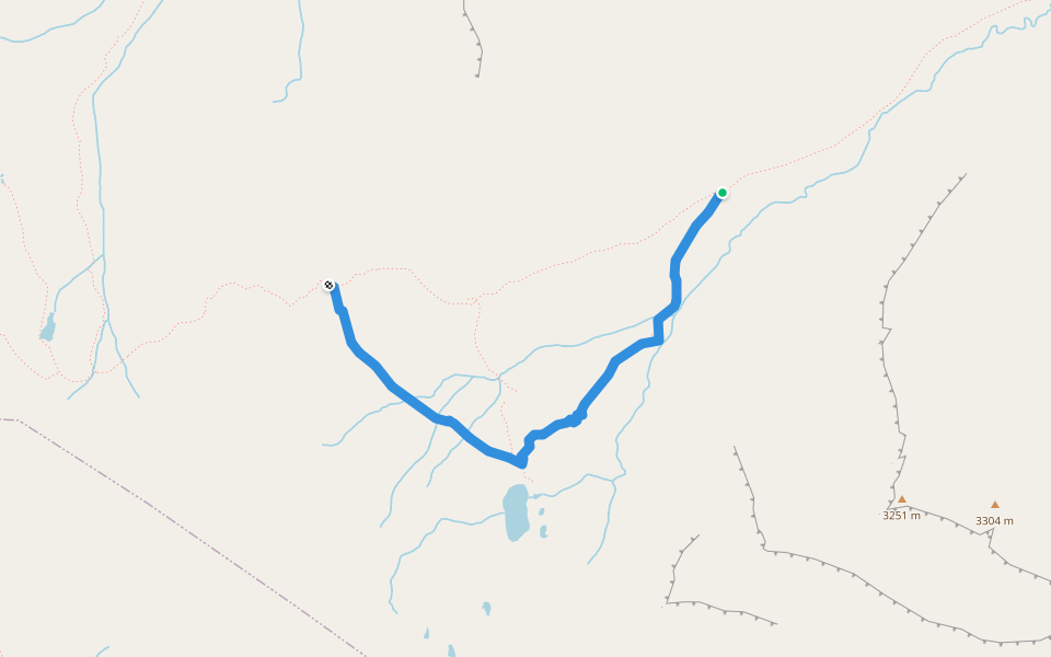 Turquoise Lake Cut-off Trail walking route map in Hoback