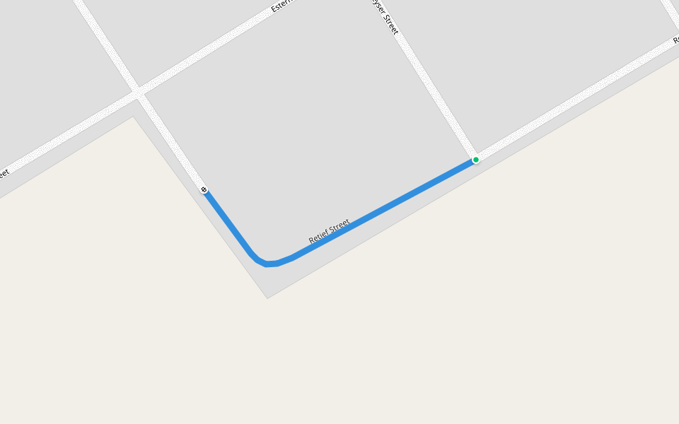 Retief Street walking route map in Charl Cilliers