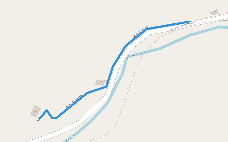 ул. И. Шамвиля walking route map in Nachada