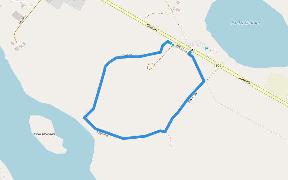 Salpalinja walking route map in Lohela