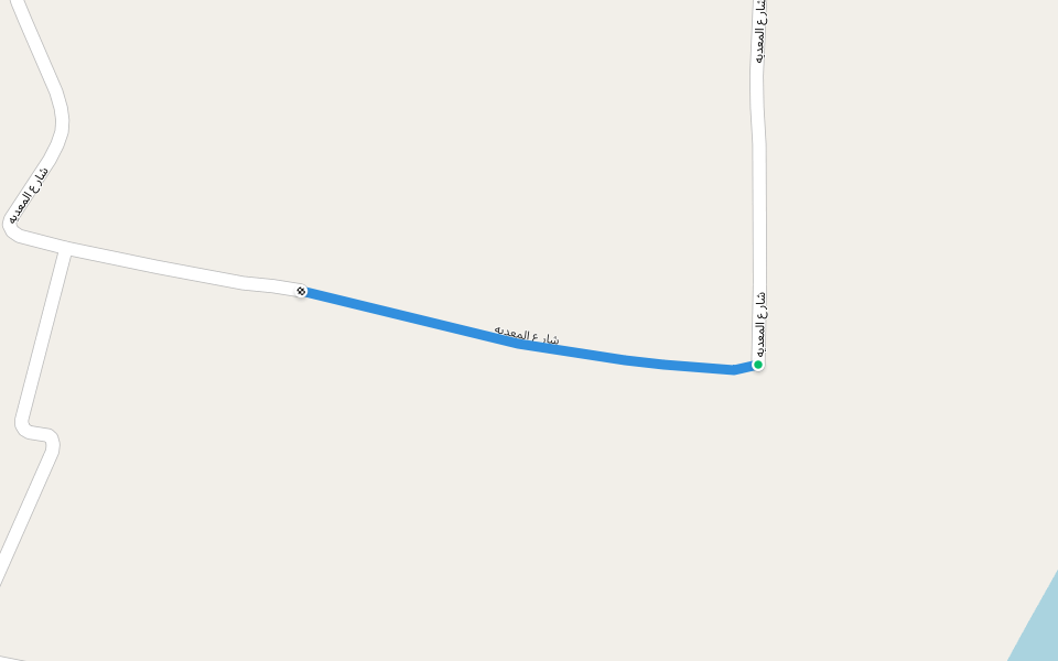 شارع المعديه walking route map in 6th of October City