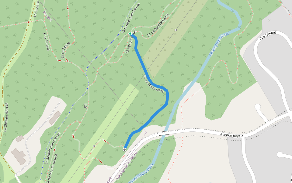 61 La Demi-Lune walking route map in Beaupré