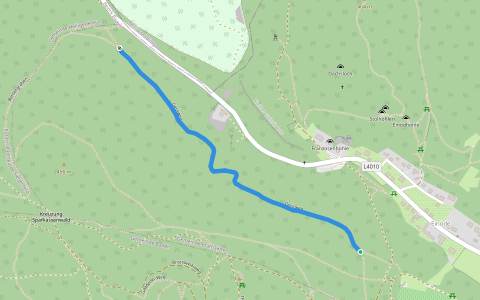 Geritweg walking route map in Pfaffstätten