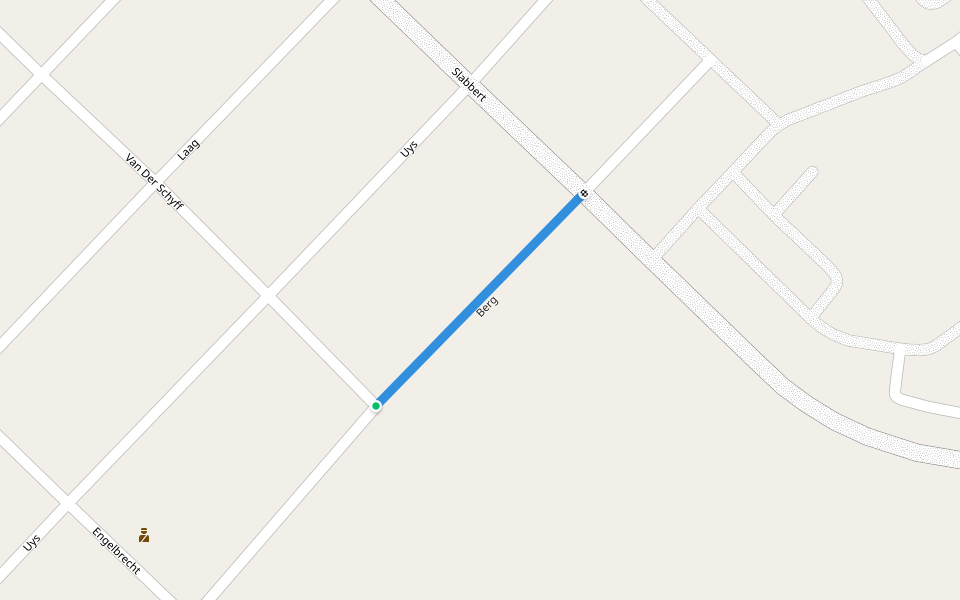 Berg walking route map in Wakkerstroom