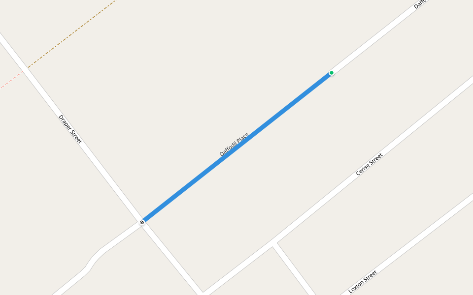 Daffodil Place walking route map in Newcastle