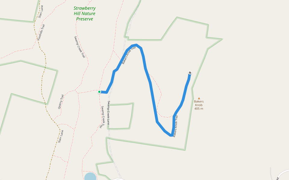 Bakers Knob Trail walking route map in Orrtanna